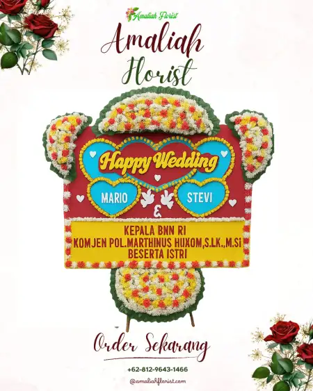 Papan Bunga Pernikahan Pekan Labuhan
